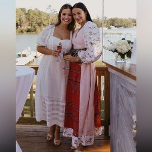 Ganni White and Pink Maxi Dresses